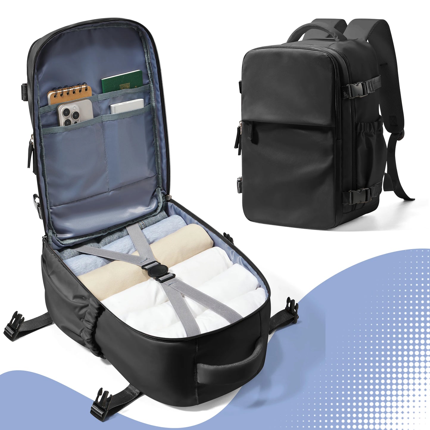 Sac à Dos Cabine 40x26x18 — Ordinateur 15,6" Étanche Décontracté Affaires