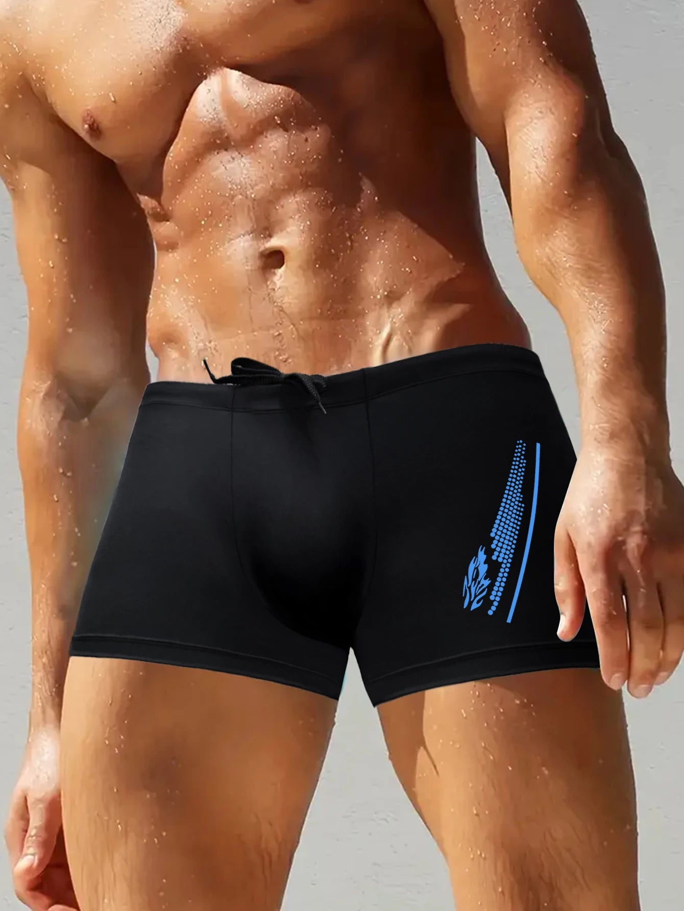 Maillot de bain avec imprimés de mode pour hommes, Boxer de plage à séchage rapide avec cordon de serrage, caleçon de maillot de bain pour garçon