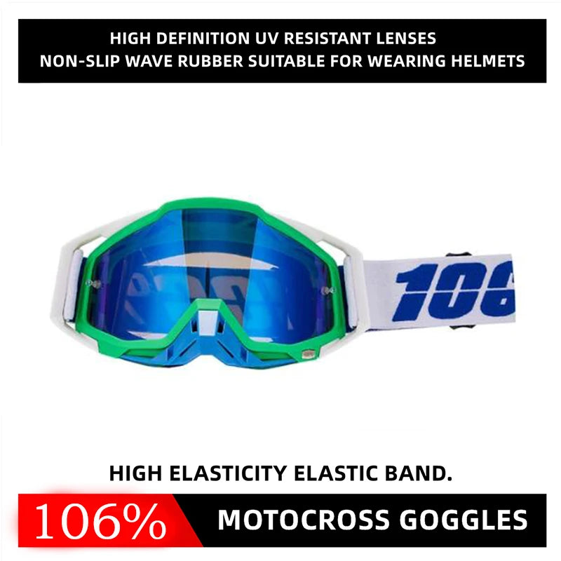Gafas de sol para motocross, gafas de sol resistentes al viento e inastillables para ATV, RL y deportes todoterreno