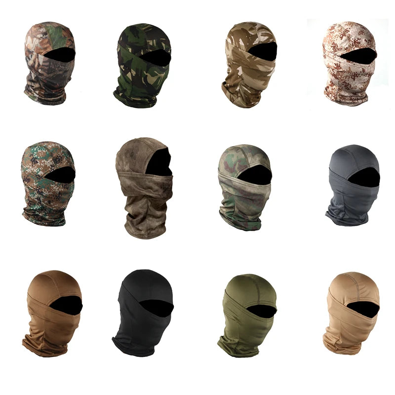 CamSolomon-Cagoule 3D imbibée pour homme, masque facial, capuche camouflage, écharpe, couvre-chef, sniper, ski, cyclisme, chasse, pêche, vêtements de sauna