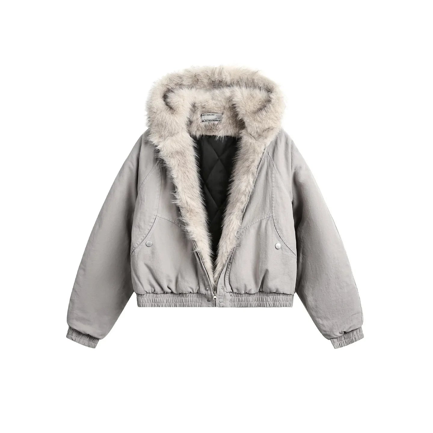 Chaqueta de moto de cuero americano Harajuku para hombres y mujeres, chaqueta de felpa sencilla retro con cuello de piel, punk, cálida, nueva, adt