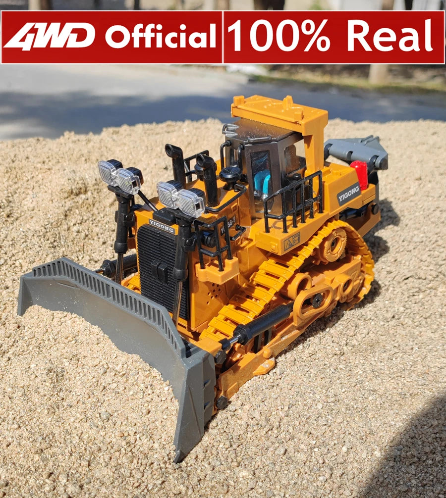 Pelle télécommandée 4WD, camion à benne basculante en alliage 4x4, Bulldozer, modèle Radio, voiture RC, véhicule de Construction, jouet, cadeaux pour enfants
