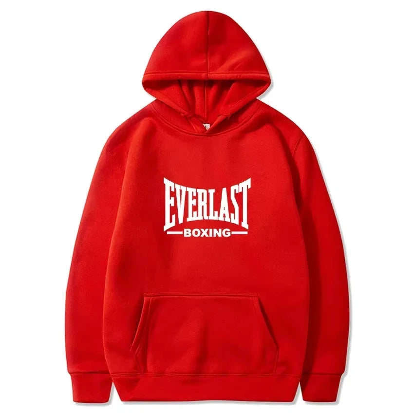 Sudadera con capucha EVERLAST para hombre, informal, holgada, con capucha, impresión sencilla, evaluación numerius, defensa deportiva, informal