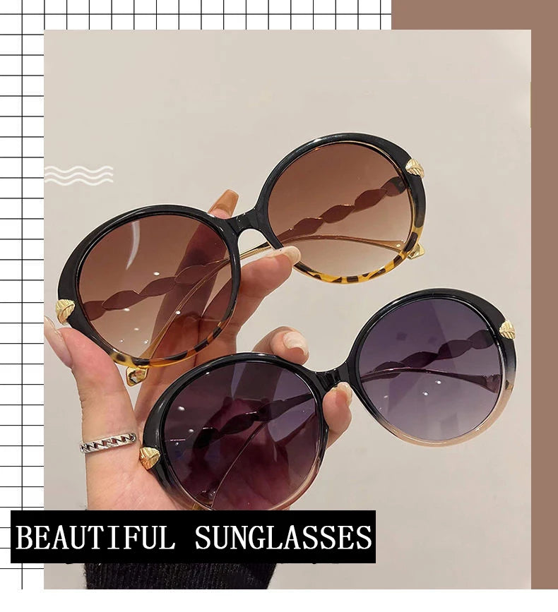 Lunettes de soleil polarisées femme — dégradé, lentille ronde, carré, luxe (v2)
