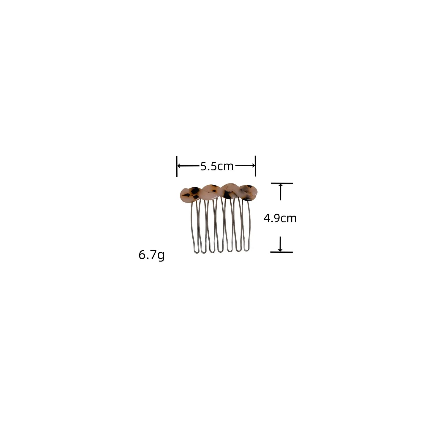 Peigne pince à cheveux torsadé mode — élégant, côté, épingle, fille, accessoires