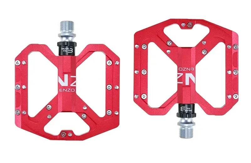 ENZO Ultralight Flat Pedals MTB CNC Aluminum Alloy Sealed 3 Bearings Anti-slip Bike Pedals Bicycle Parts