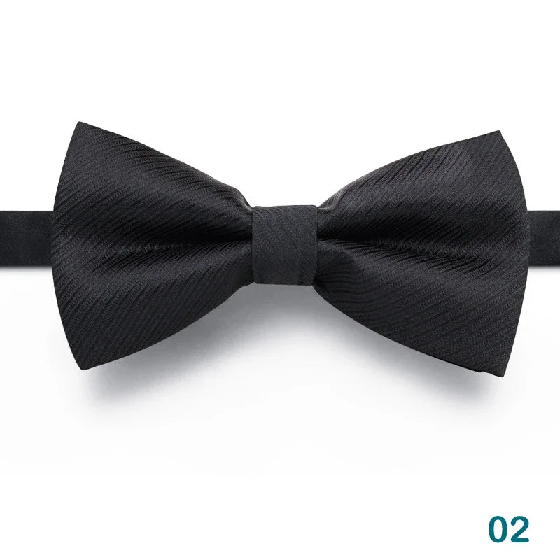 Nœud Papillon Homme Mariage Réglable Classique — Noir Double Cravate Cadeau Affaires
