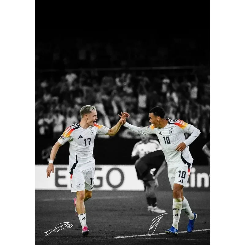 Affiche Toile Portrait Joueur de Football Style Moderne — Décoration Murale Salon