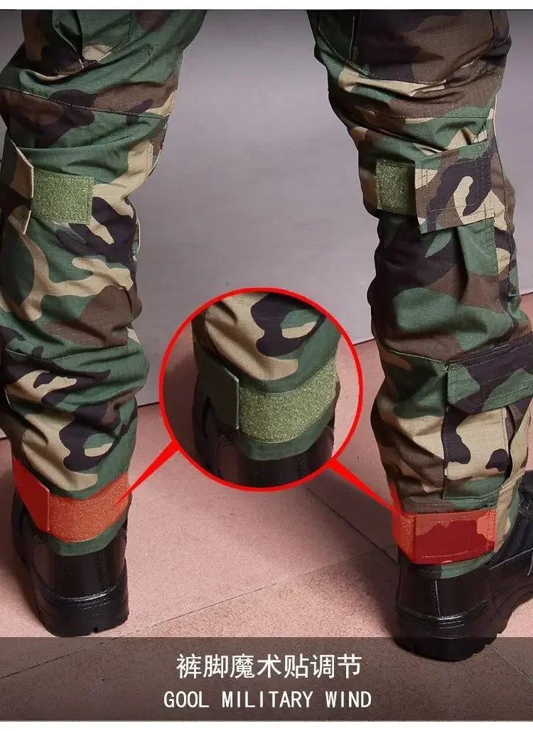 Tenues de sport tactiques d'extérieur, uniformes d'entraînement, ensembles de chasse camouflage, chemises et pantalons de randonnée pour hommes