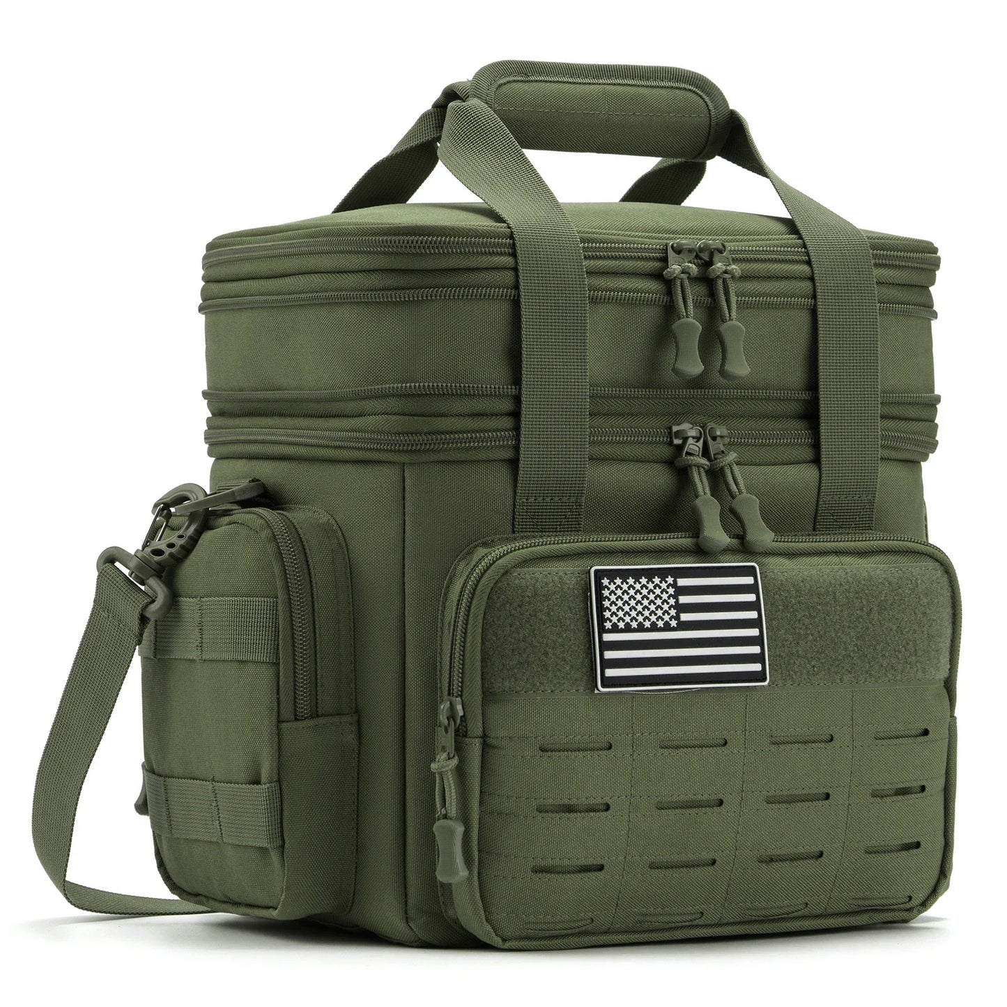 Fiambrera táctica de 18 L para hombre, bolsa de almuerzo térmica extensible y resistente, nevera portátil impermeable, para trabajo, camping, pícnic al aire libre