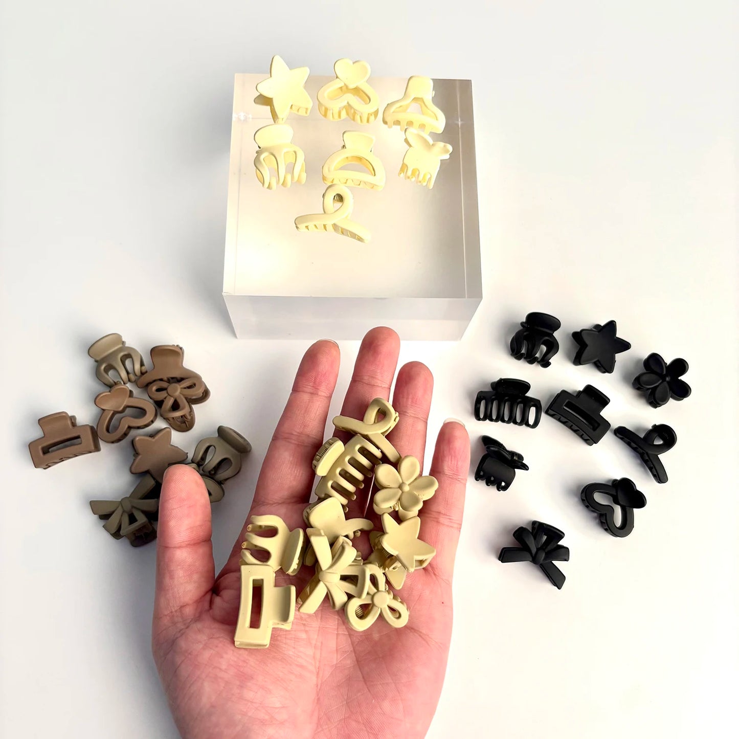 Lot de 5/10/20/30 pinces de petite taille beige assorties, accessoires mignons pour filles - Parfait pour un usage quotidien, des occasions spéciales ou des cadeaux de voyage
