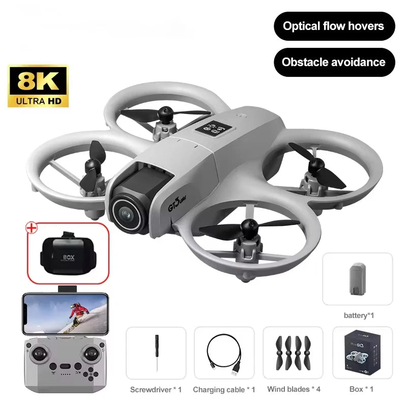Drone Lenovo Gt3 Max 8k Hd Fotografía Aérea Pantalla Grande Posicionamiento de Flujo Óptico Motor Sin Escobillas Evitación Inteligente de Obstáculos