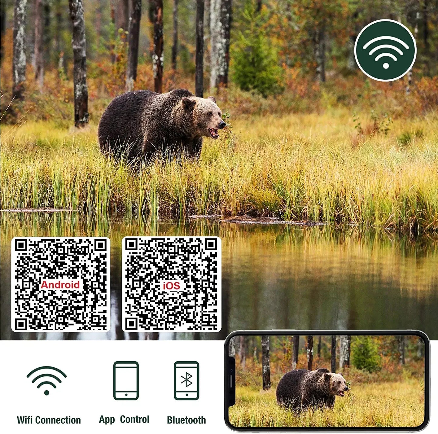 Caméra de chasse sans fil Suntekcam 20MP 1080P, vision nocturne extérieure, étanche IP65, piège photo Mini301 pour la faune