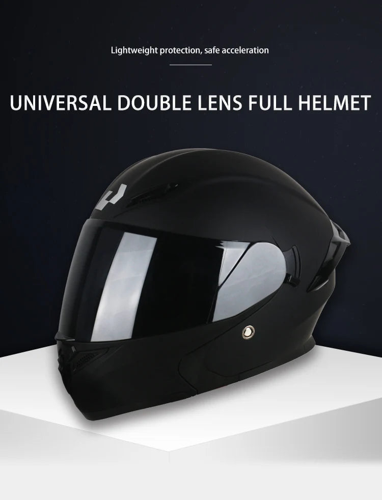 Casque moto quatre saisons Motocross modulaire rabattable — hommes, femmes, tout-terrain