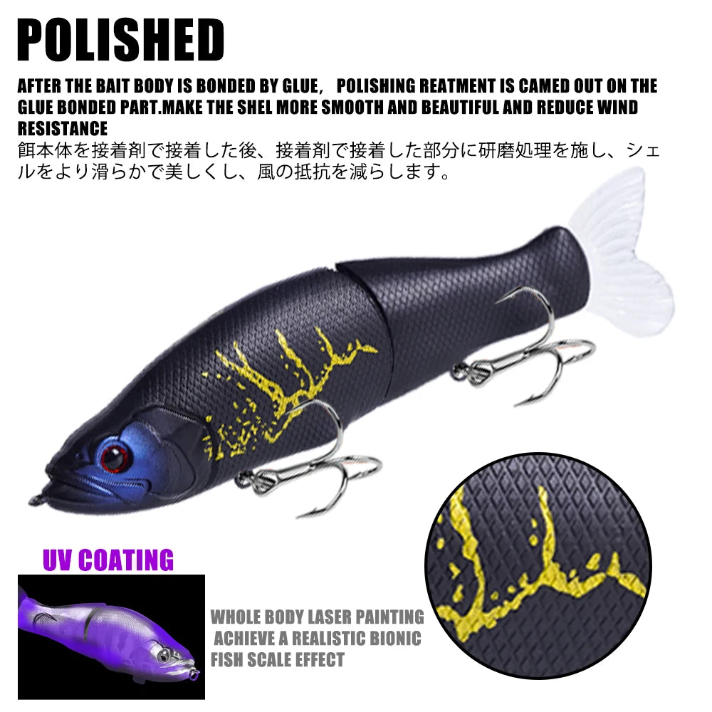 Leurres de pêche Whopper à vibration lente, appâts nageurs, queue souple, brochet et bar, appâts durs, accessoires Artifnorall, 30g