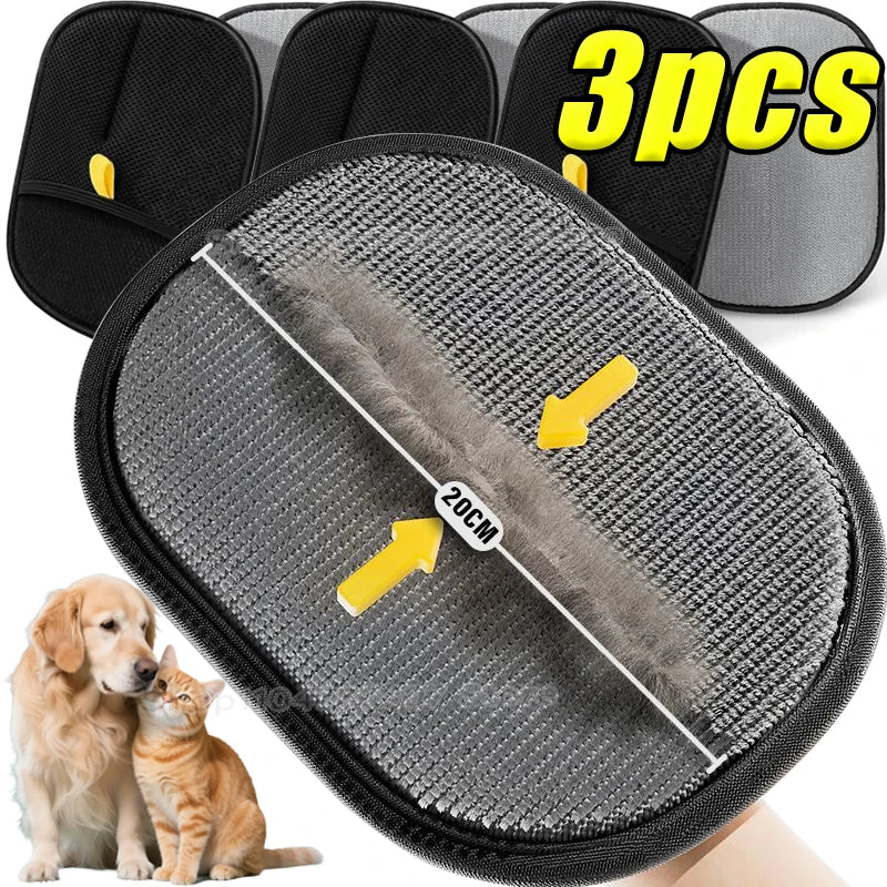 Mitaines d'épilation électrostatiques réutilisables pour animaux de compagnie, brosse de collecte de poils de chien et de chat, dispositif de collage, gants de toilettage pour la maison