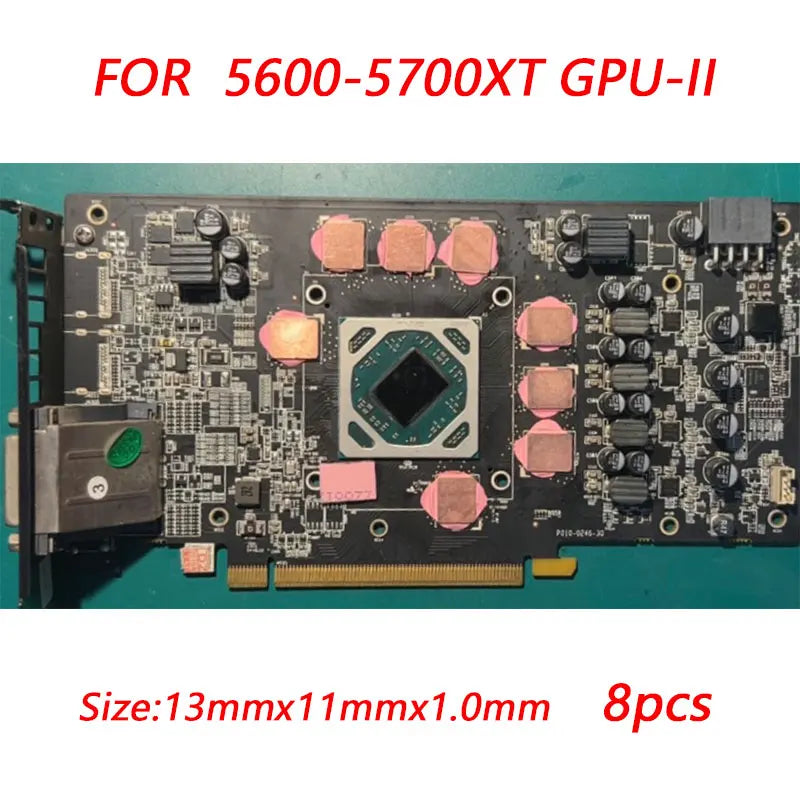 Dissipateur thermique en cuivre pour radiateur mémoire Miner RTX 3060 3070 3080 3090 / 5600 5700, coussin thermique de refroidissement de 15 à 40 degrés