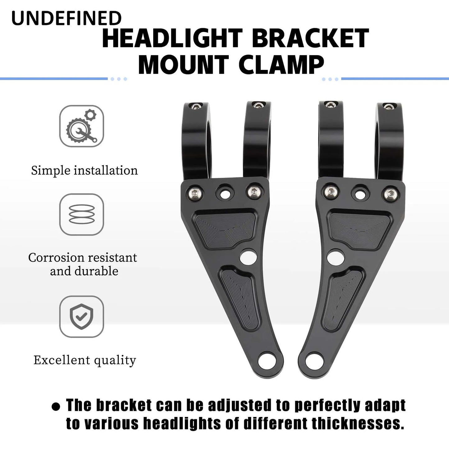 Abrazaderas de montaje para tubo de horquilla de motocicleta, soporte de luz para sauna, 33mm-58mm, 54mm, 49mm, 45mm, 41mm, 37mm, Bobber 73Universal