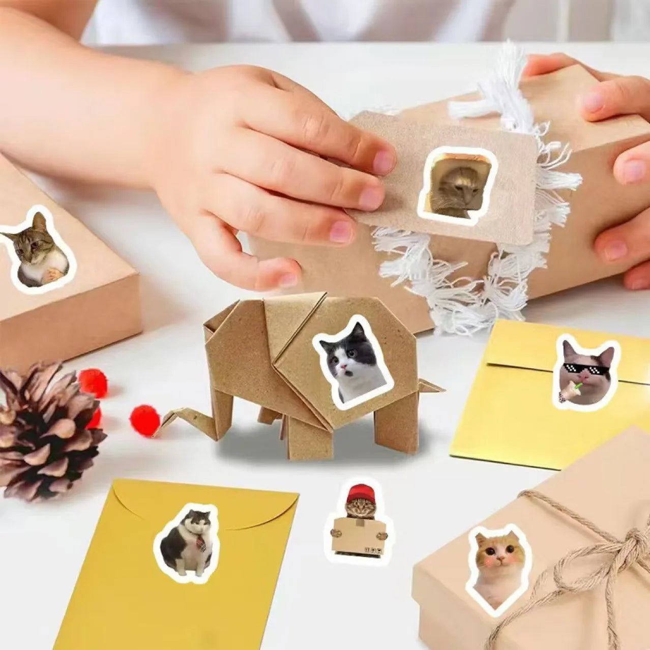 Lindas pegatinas de grafiti de gato, 500 piezas, para cuadernos, botellas de agua, equipaje, fundas de teléfono, decoración DIY y pegatinas para niños