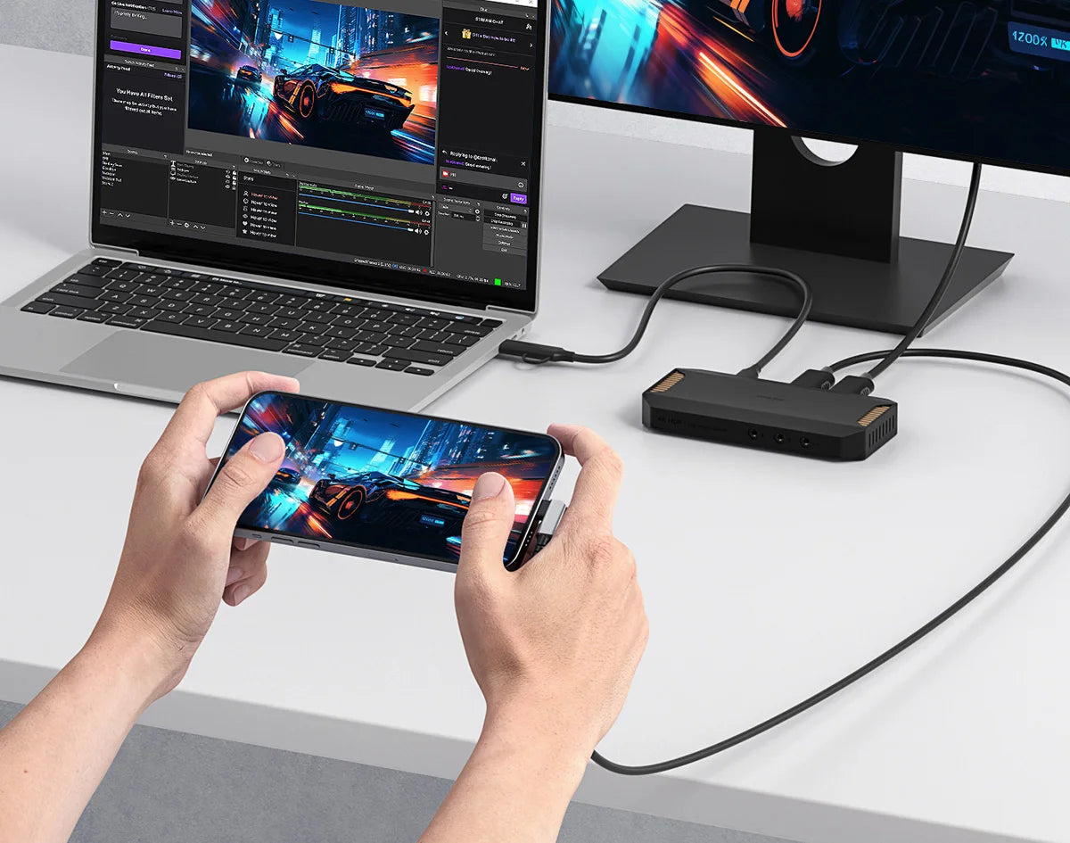 Carte de capture vidéo 4K Hagibis pour le streaming et le gaming, prise en charge VRR RGB HDR, transmission directe pour Switch2 Xbox PS5/4, diffusion en direct de la caméra