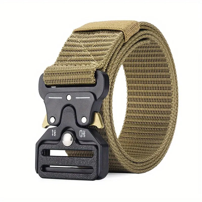 Cinturones tácticos multiusos para hombre, duraderos, diseño ajustable, para entusiastas de los deportes al aire libre, combina con jeans, para hombres y mujeres, 1 pieza/2 piezas