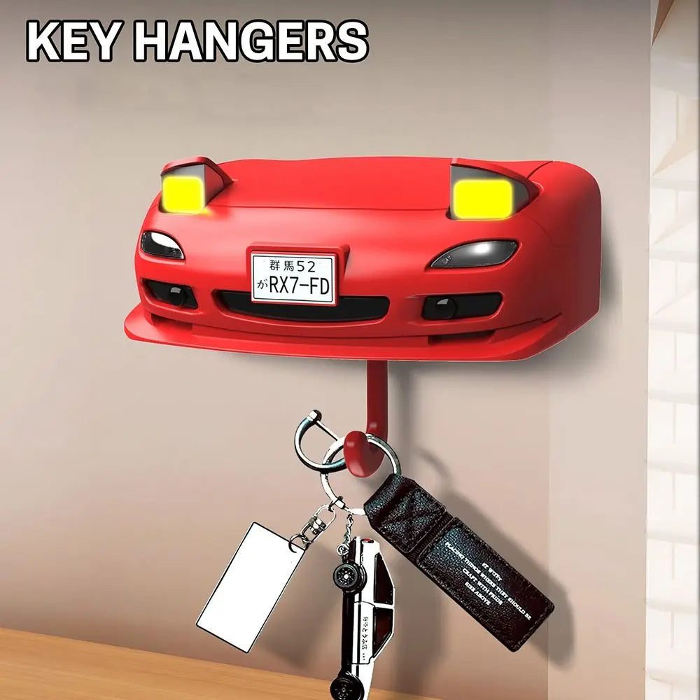 Porte-clés phare ouvert de voiture, lumière initiale, support mural, crochets pour clés, porte-clés d'entrée pratique, cintres pour clés