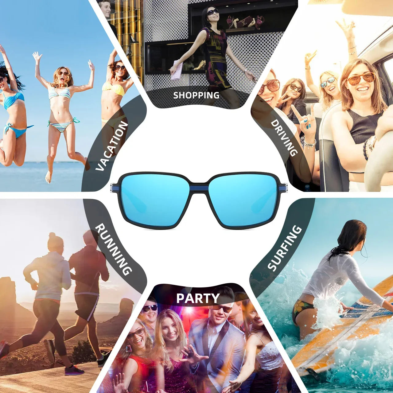 Lunettes de Soleil Pêche Polarisées — Conduite, Vélo, Sport, Cool, Homme & Femme