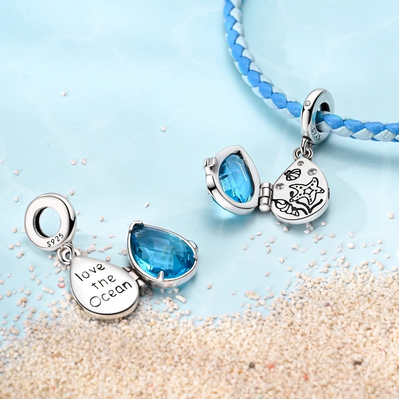 925 Sterling Silver Charms, Pearl Pendants, Tree of Life, Turtle, Love, Gemstones, Sunflower, for Women, Bracelet, Gift Jewelry, New Collection