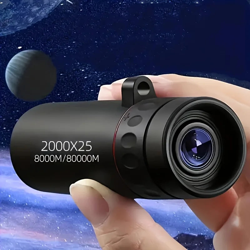 2025 2000X25 HD Monocular Telescope, Compact Portable for Travel, Hiking, Fishing, Camping, Stargazing, Concerts and Bird Watching