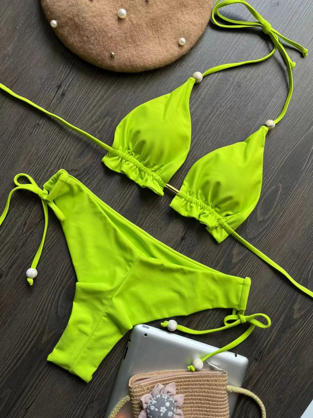 RUOTONGSEPT 2025 nouveau Sexy 13 couleurs Triangle maillot de bain pour femmes brésilien Bikinis maillots de bain Push Up maillot de bain plage Bikini ensemble