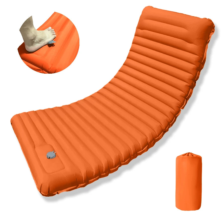 Tapis de couchage pliant pour Camping en plein Air, matelas gonflable de plage avec oreillers, tapis d'air ultraléger pour voyage et randonnée, nouveau