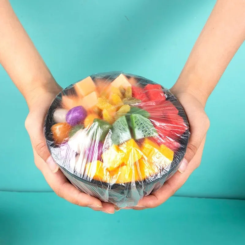 Disposable food lid Saran Wrap, food-grade bowel cover, fresh-keeping plastic bag, kitchen storage accessories