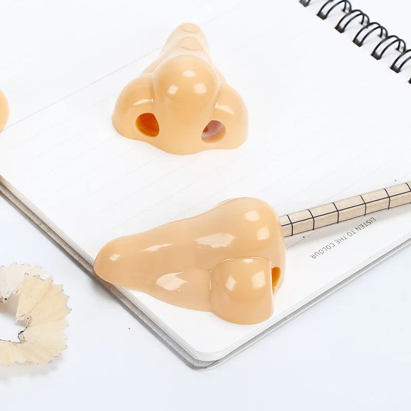 Taille-crayon créatif en forme de nez, 1/12 pièces, taille-crayon amusant, fournitures scolaires, prix pour enfants, cadeaux de fête