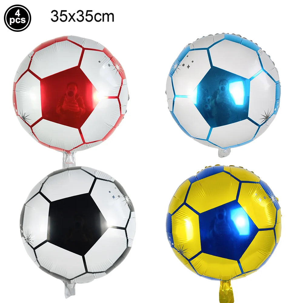 Ballons Aluminium Thème Football — Décoration Fête Anniversaire & Baby Shower Enfant