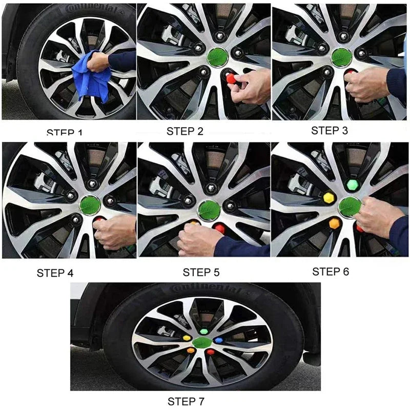 20pcs Car Wheel Nut Caps, Anti-rust Car Hub Screw Protective Covers, Car Tire Screw Caps, Nut Bolt Covers, Automotive Exterior 17/19/21mm