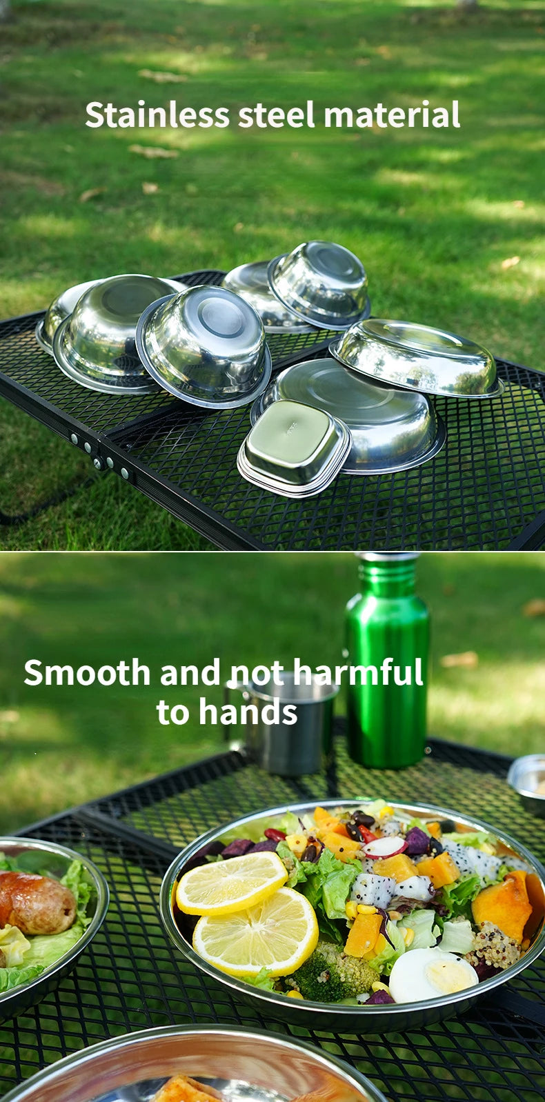 Nouveau ensemble d'assiettes à manger portables de cuisine de Camp de 22 vaisselle de Camping en plein air assiette de barbecue à conduite autonome ensemble d'assiettes de bol de Pot à soupe à la maison