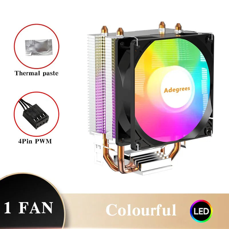 Refroidisseur d'air CPU X79 X99 3 broches PWM 4 broches ventilateur de refroidissement de processeur silencieux pour Intel LGA 1151 1155 1200 1700 2011 AMD AM3 AM4 radiateur PC