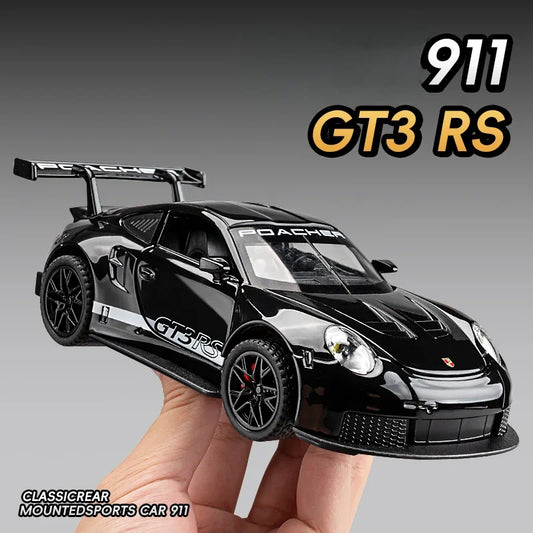 Die-cast sports car model inventory for children, car toy, GT3RS vehicle, boy's birthday gift, home decoration, 1/32 scale, 911