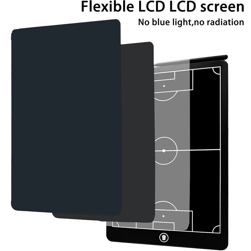 Tableau Tactique Football LCD Portable — 8,5 ou 16 Pouces, Stratégie Entraîneur & Cadeau Sport