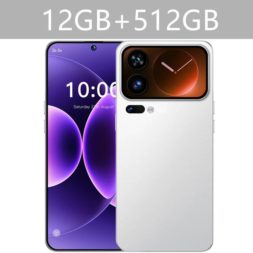 NOUVEAU HOT M17 Pro Max Smartphone 7.3HD Original Pas Cher 5G Double Carte Double Veille Téléphones Mobiles 7800mAh Android 15 Téléphones Mobiles
