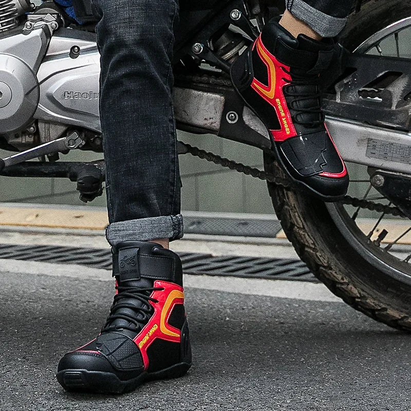 Bottes Moto Homme Mi-Mollet Respirantes — Nouvelle Collection 2024