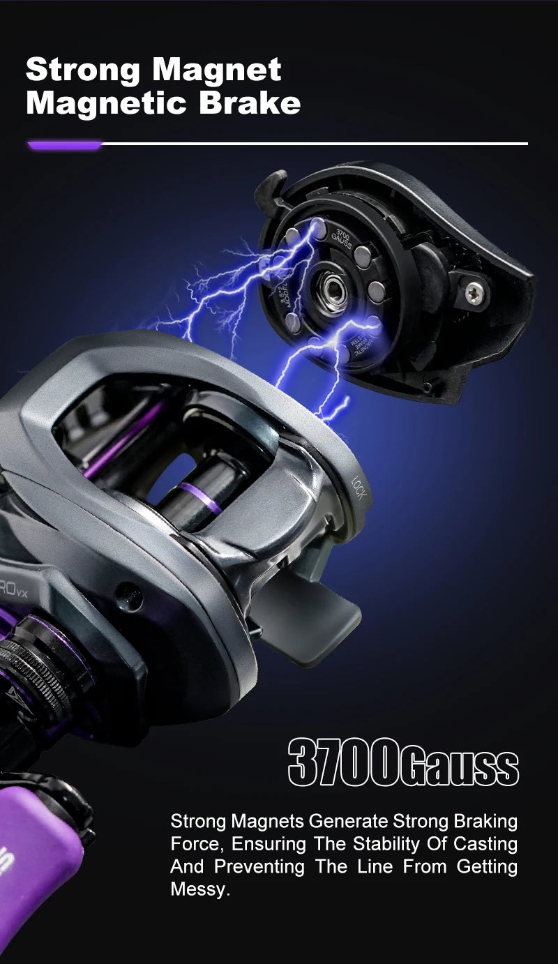 Seasir ZERO-VX 133g BFS Baitcasting moulinet de pêche ultraléger 7.6:1 rapport de vitesse 6 + 1BB traînée maximale 4kg bobine de pêche en eau salée douce