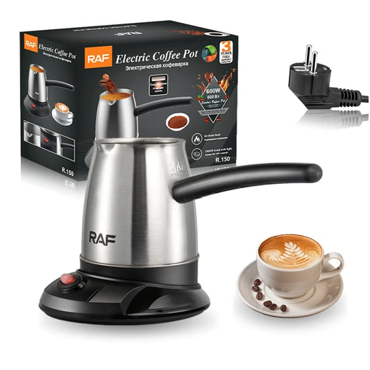 Cafetera eléctrica portátil para casa y oficina, cafetera moka italiana, cafetera griega turca, regalo, 600W