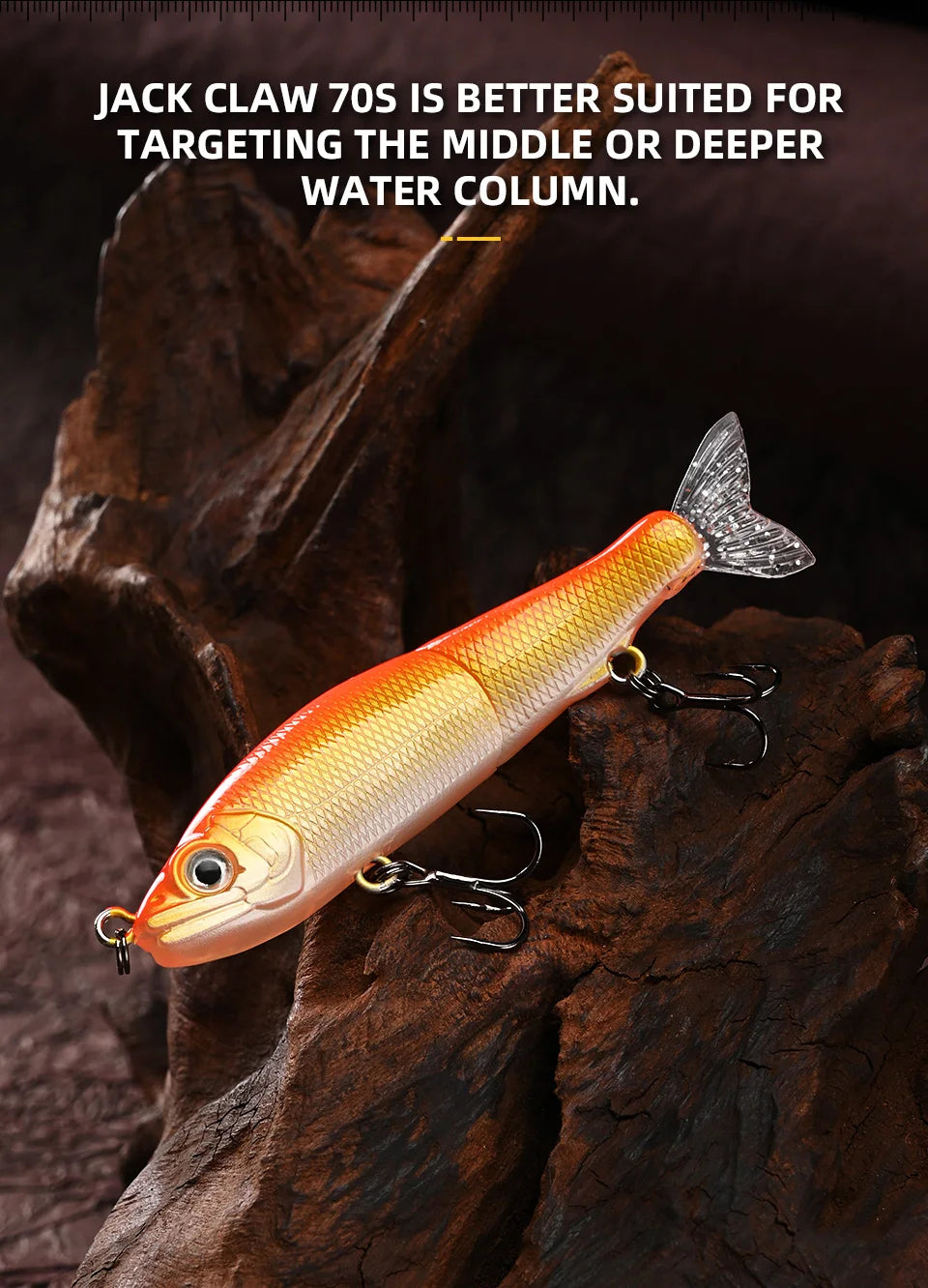 BLUX JACK CLAW 70S — Swimbait Articulé 70mm 4.6g Coulant