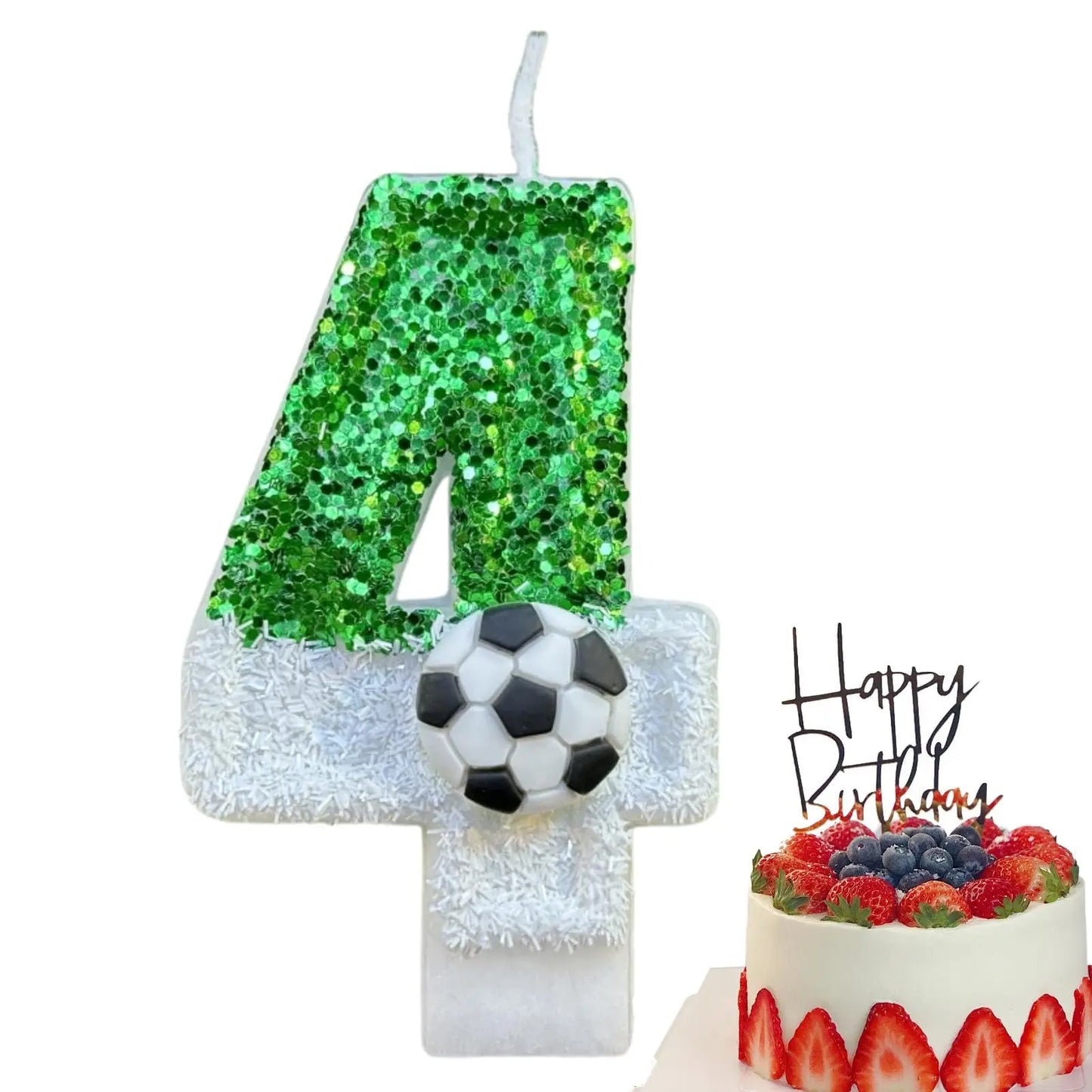 Football Birthday Number Candles, cake number candles, decorative candles, cake topper decoration for birthday