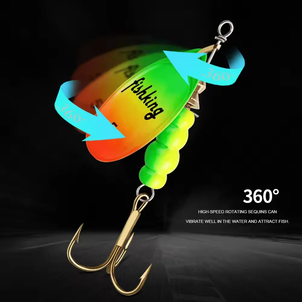 NGB métal leurre de pêche Spinner appâts 1 pièces 3.9g 4.6g 7.4g 10.8g 15g cuillère rotative leurres Spinners avec triples crochets brochet appâts