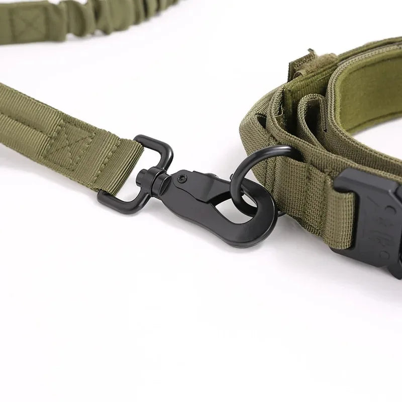 Collier Tactique Nylon pour Chien — Poignée Réglable, Robuste, Taille Moyenne & Grande