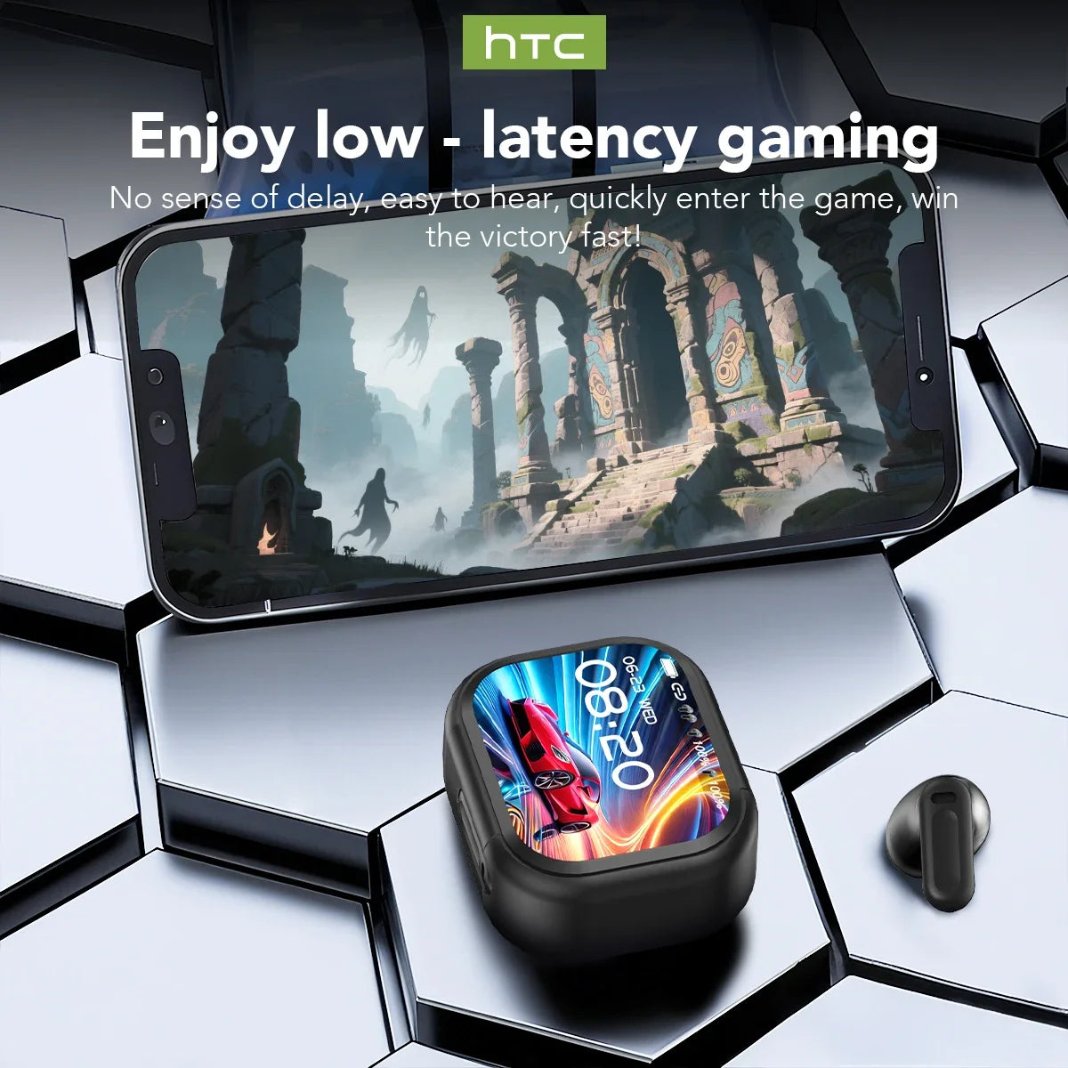 Écouteurs Bluetooth 6.0 avec traducteur IA — OWS, écran LCD tactile, sport, stéréo HD, longue autonomie
