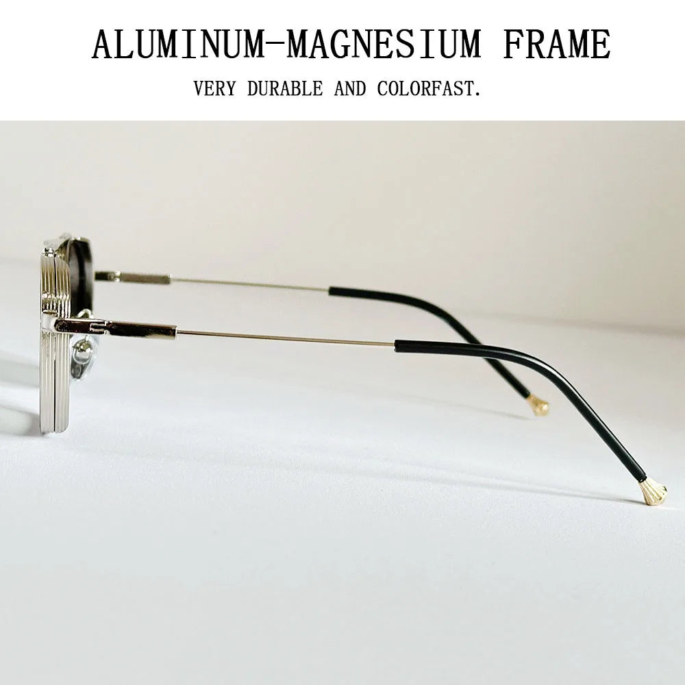 2025 Gafas De Sol cuadradas para mujer a la moda, Vintage Steampunk, Gafas De Sol para hombre, Lujo, Moda, Gafas, Gafas De Sol Hombre, Gafas De Sol Mujer