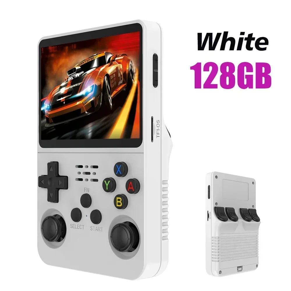 New R36S Retro Portable Video Game Console System, 3.5-inch IPS Screen, 128GB Portable Pocket Video Player, Over 20000 Games, Gifts for Boys